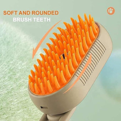 Steam Brush for Dog Cat 3 in 1 Water Brush